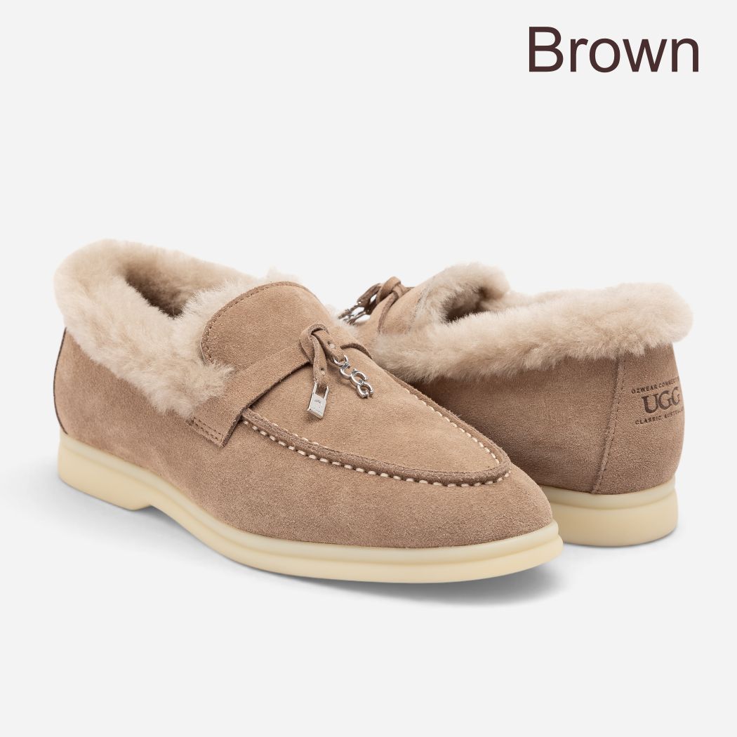 OZWEAR UGG Women's Shearling Loafer UGG Moccasin OB 1034
