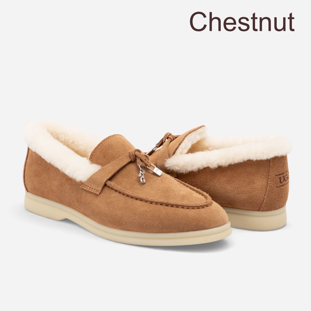 OZWEAR UGG Women's Shearling Loafer UGG Moccasin OB 1034