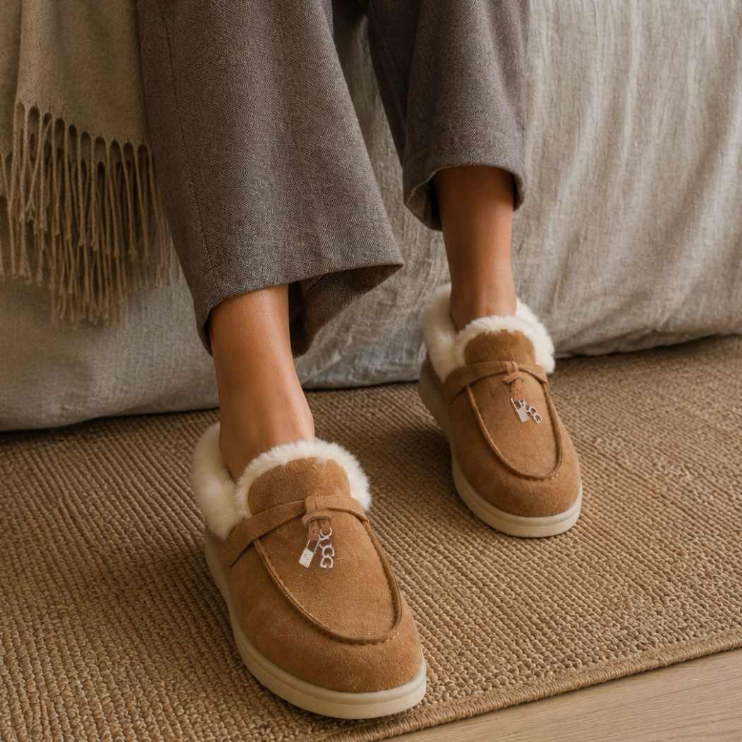 OZWEAR UGG Women's Shearling Loafer UGG Moccasin OB 1034