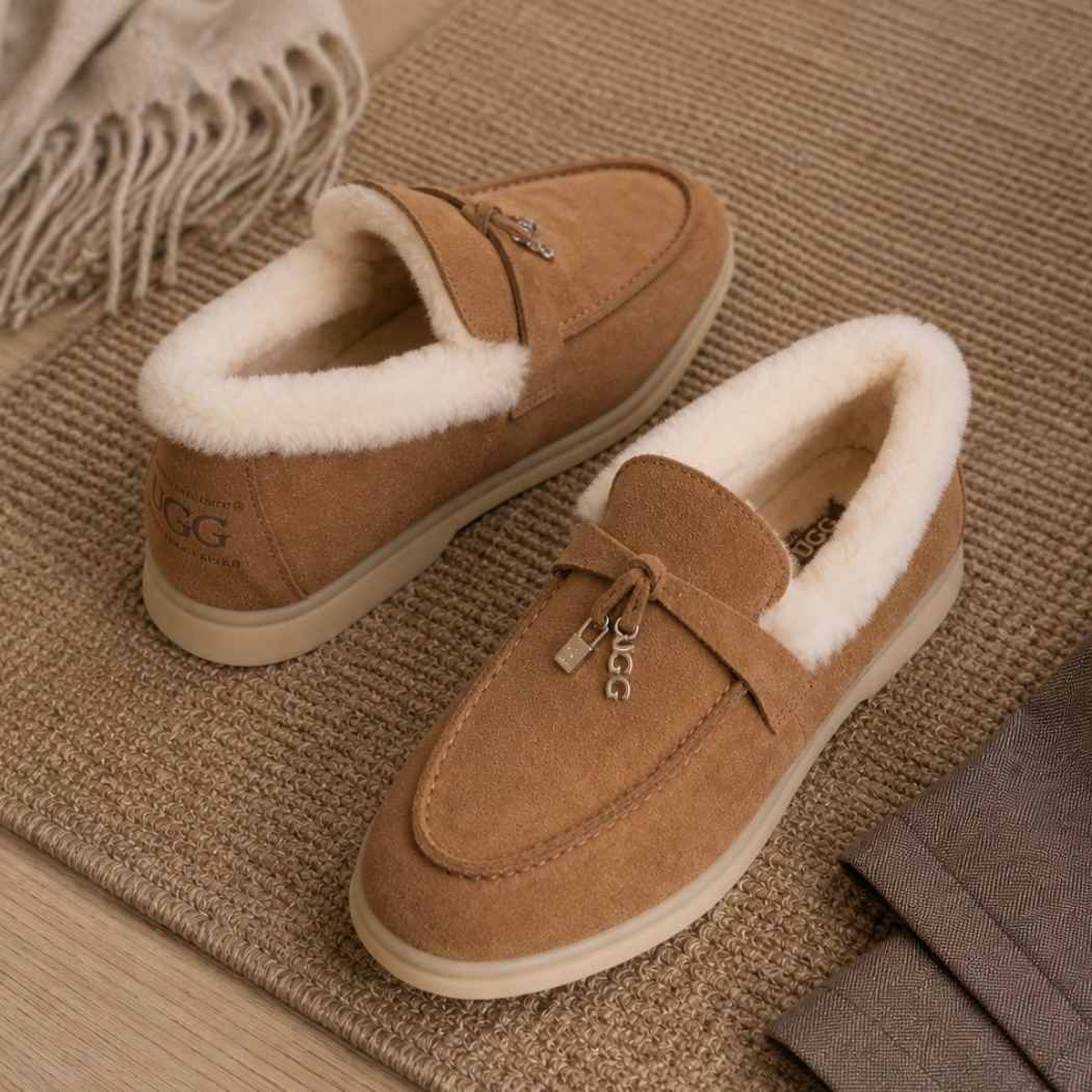 OZWEAR UGG Women's Shearling Loafer UGG Moccasin OB 1034