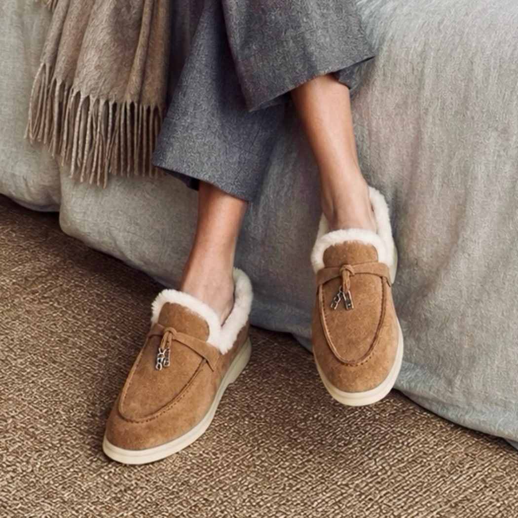 OZWEAR UGG Women's Shearling Loafer UGG Moccasin OB 1034