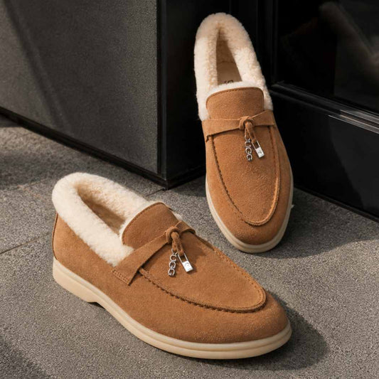 OZWEAR UGG Women's Shearling Loafer UGG Moccasin OB 1034