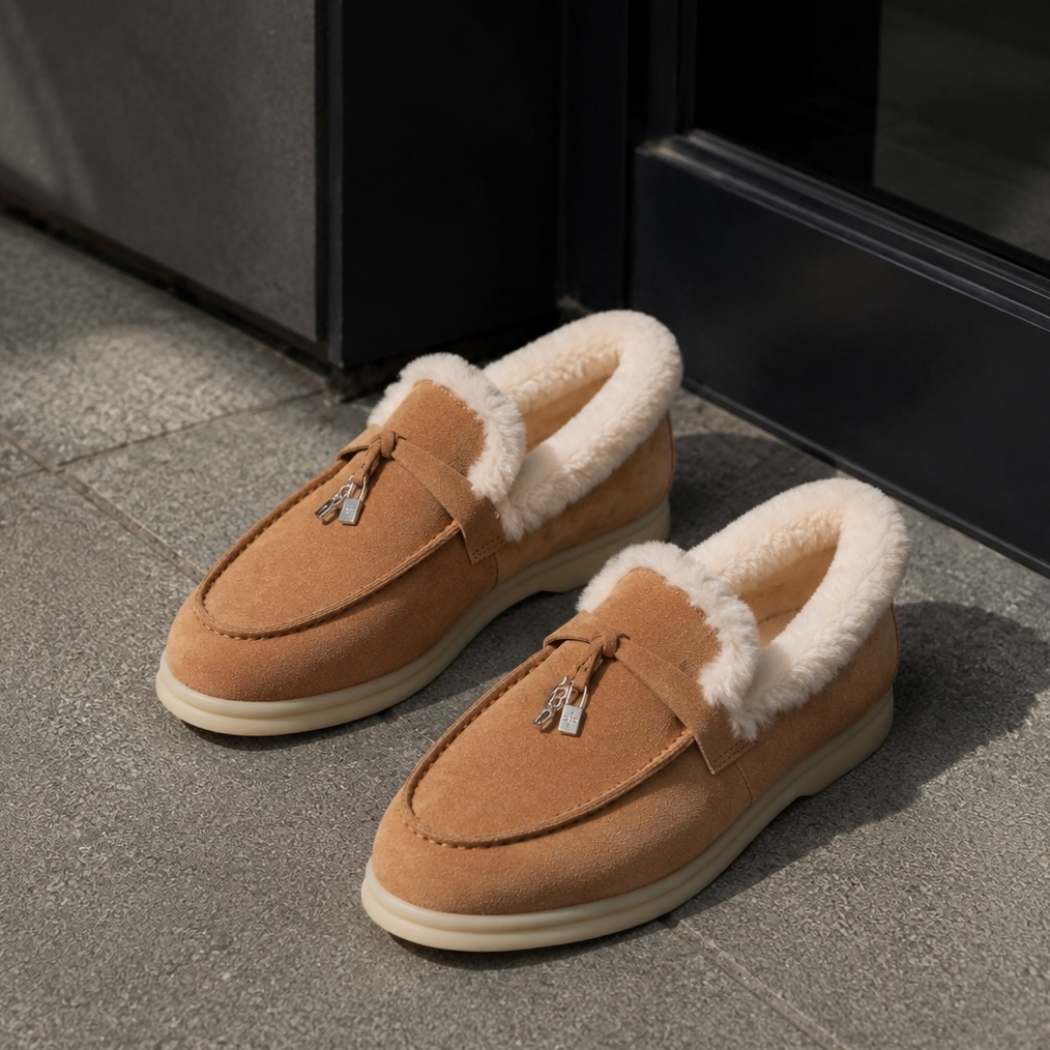 OZWEAR UGG Women's Shearling Loafer UGG Moccasin OB 1034