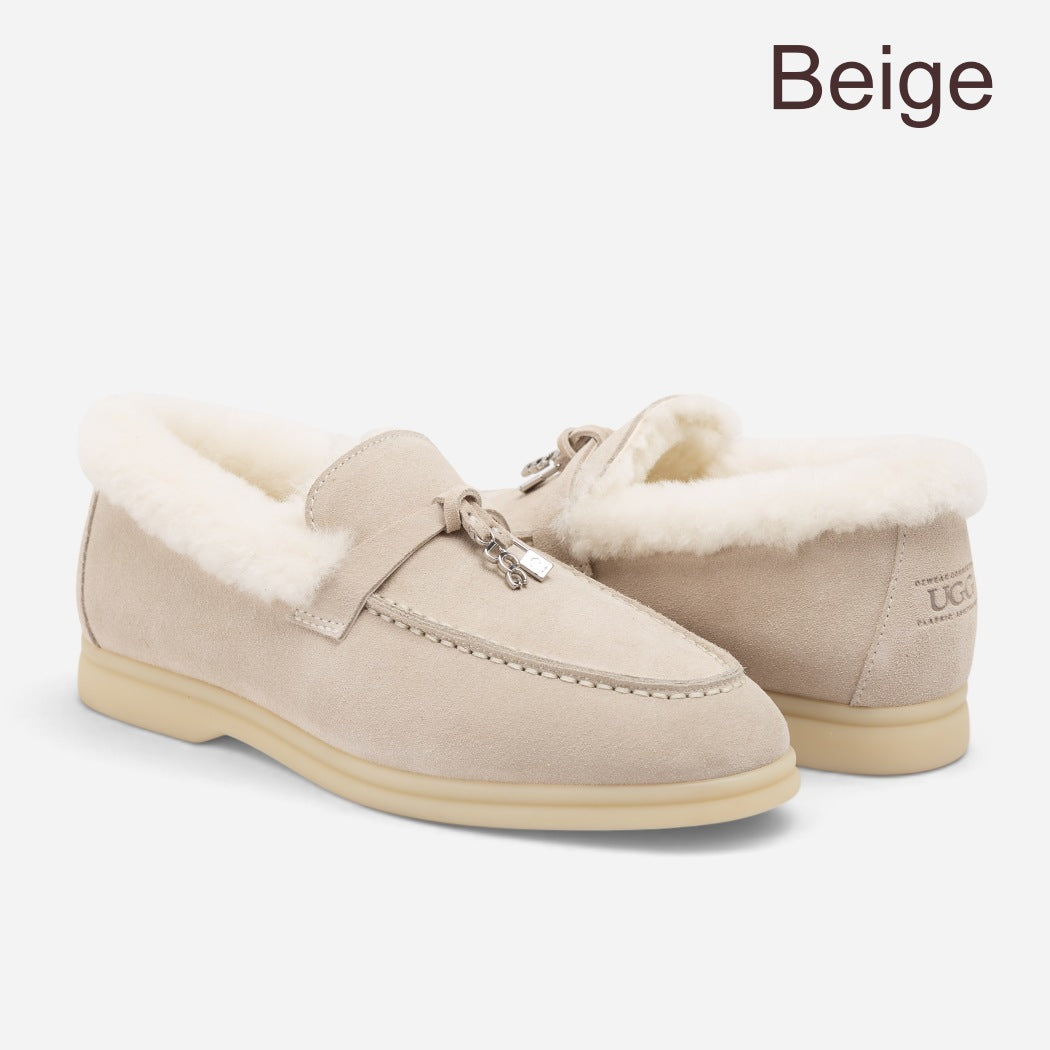 OZWEAR UGG Women's Shearling Loafer UGG Moccasin OB 1034