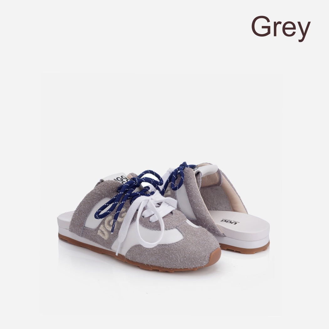 OZLANA UGG Harrington Panel Double Shoelace Sneaker Mule Slippers OZ 7005