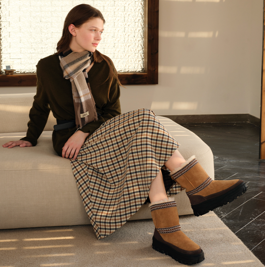 AUSTRALIAN SHEPHERD® UGG Platform Boots Chestnut AS 3098