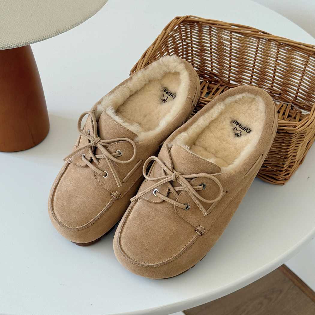 Top view of Churna cow suede clog slippers EA 7092 in Sand