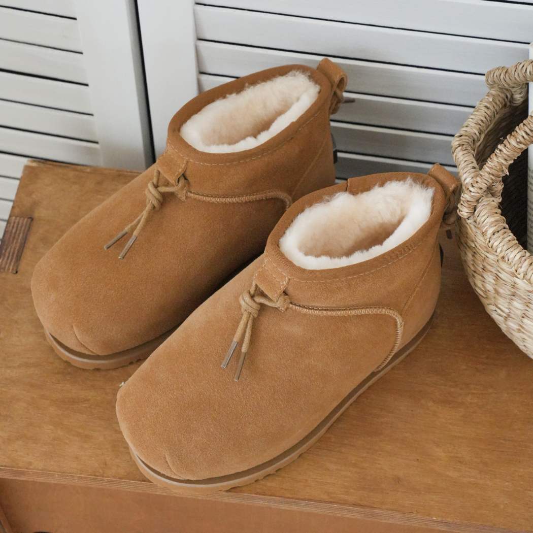 UGG EVERAU® UGG Boots Women Sheepskin Wool Mini Ankle Euro Loaf Palmer UEA 3017