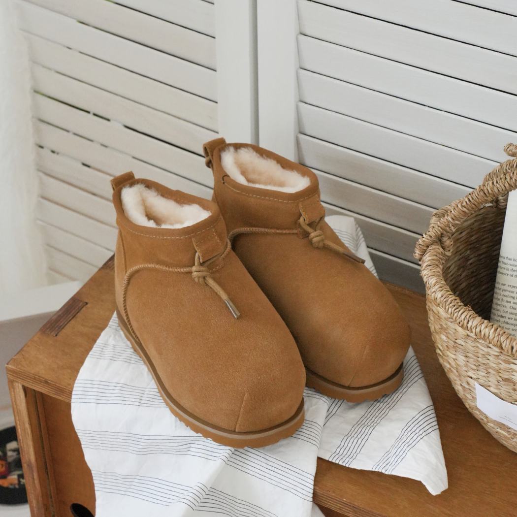 UGG EVERAU® UGG Boots Women Sheepskin Wool Mini Ankle Euro Loaf Palmer UEA 3017