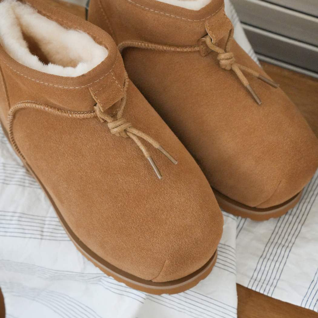 UGG EVERAU® UGG Boots Women Sheepskin Wool Mini Ankle Euro Loaf Palmer UEA 3017