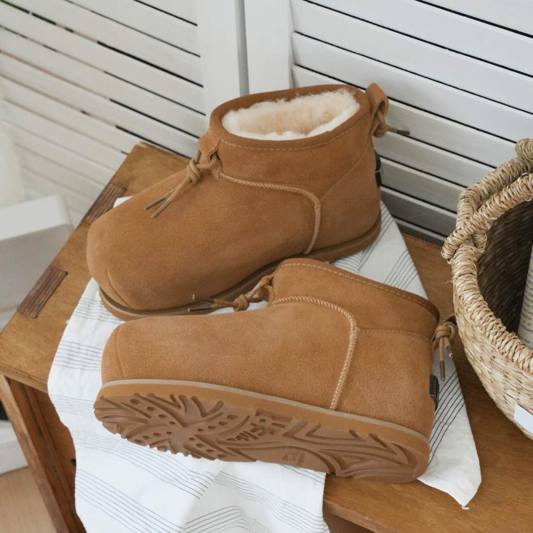 UGG EVERAU® UGG Boots Women Sheepskin Wool Mini Ankle Euro Loaf Palmer UEA 3017