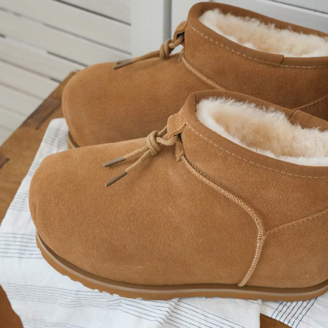 UGG EVERAU® UGG Boots Women Sheepskin Wool Mini Ankle Euro Loaf Palmer UEA 3017