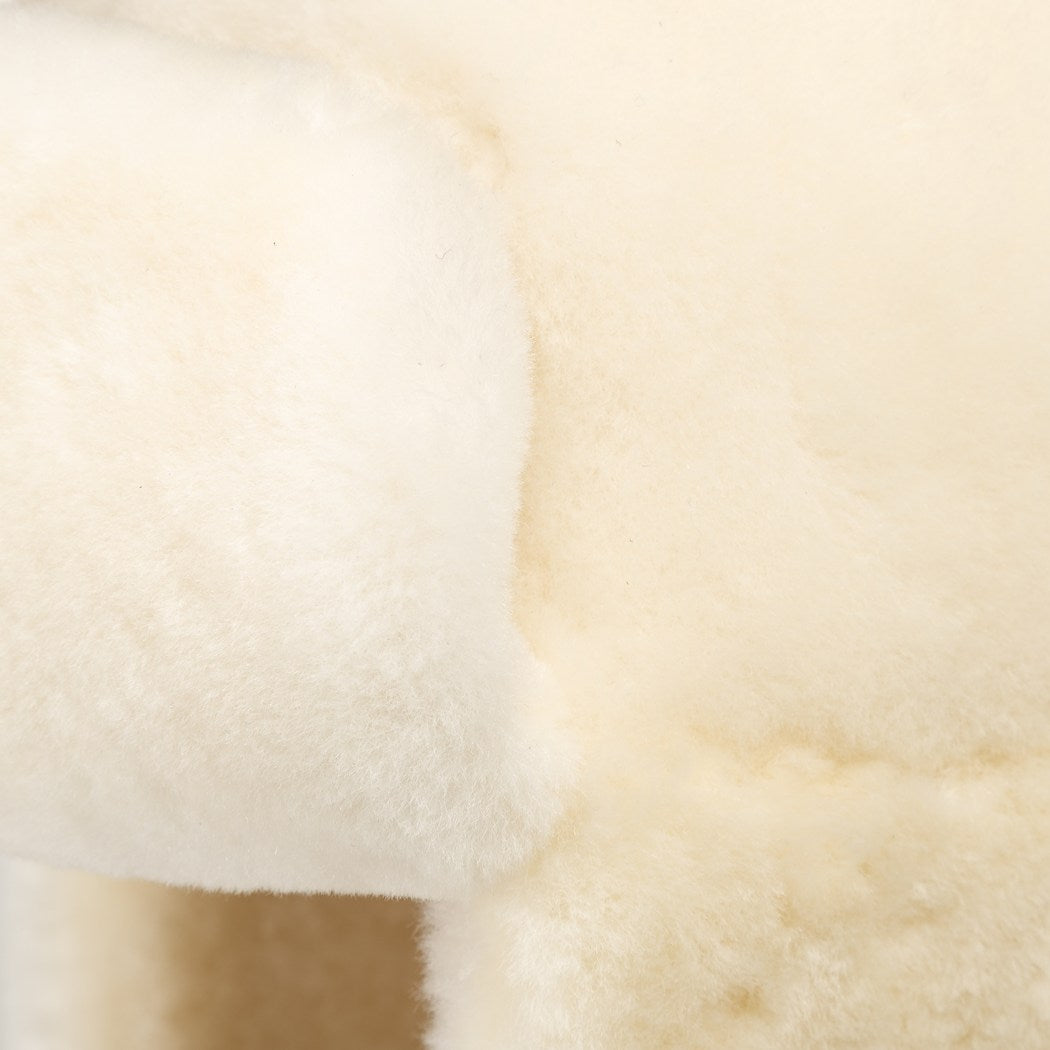OZWEAR UGG Alpine 100% Wool Shearling Trapper Hat – Ivory CS 094