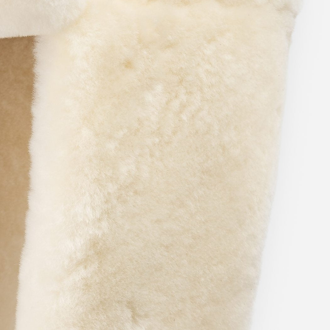 OZWEAR UGG Alpine 100% Wool Shearling Trapper Hat – Ivory CS 094