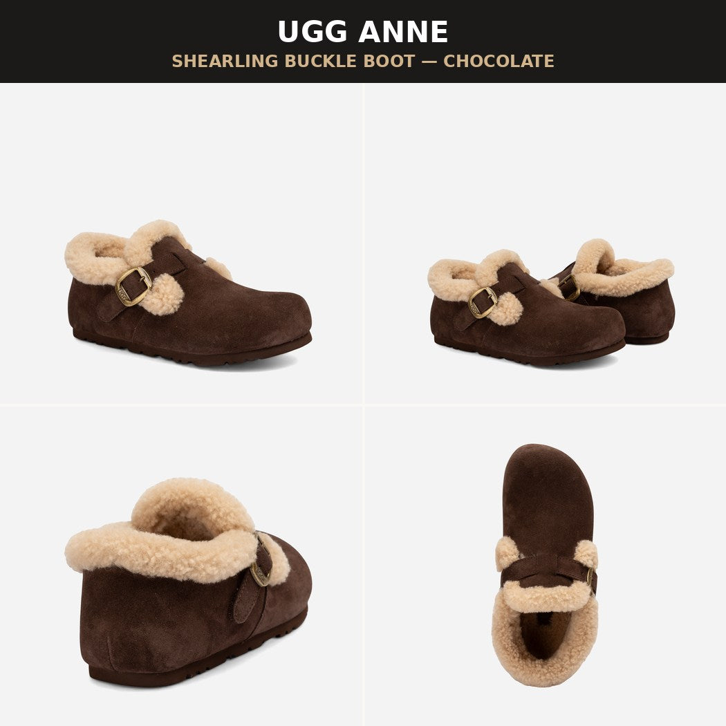 OZWEAR UGG Women's Wool  Suede Sheepskin Mary Janes OB1039