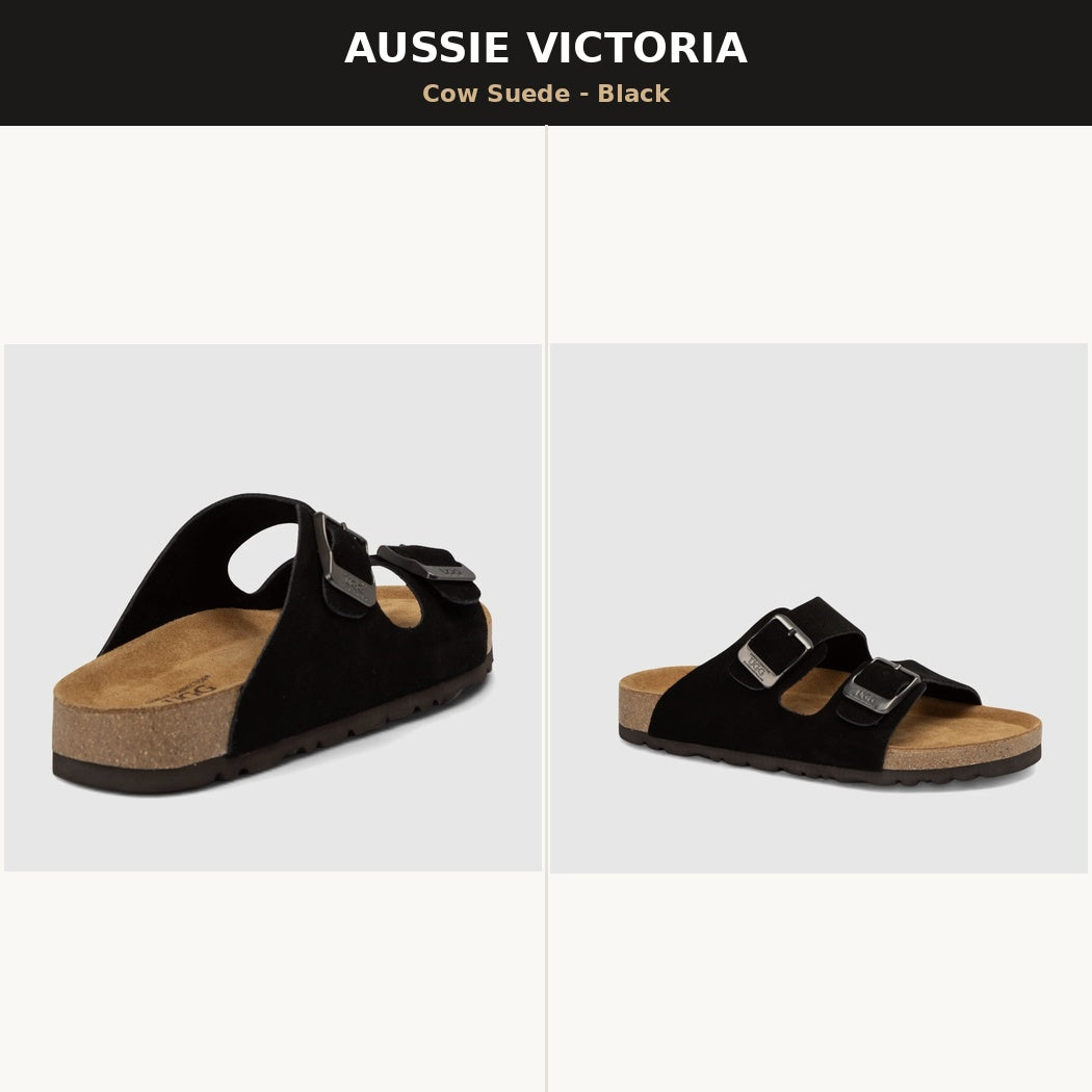 OZWEAR UGG Aussie Victoria Suede Leather Unisex Slides OB756