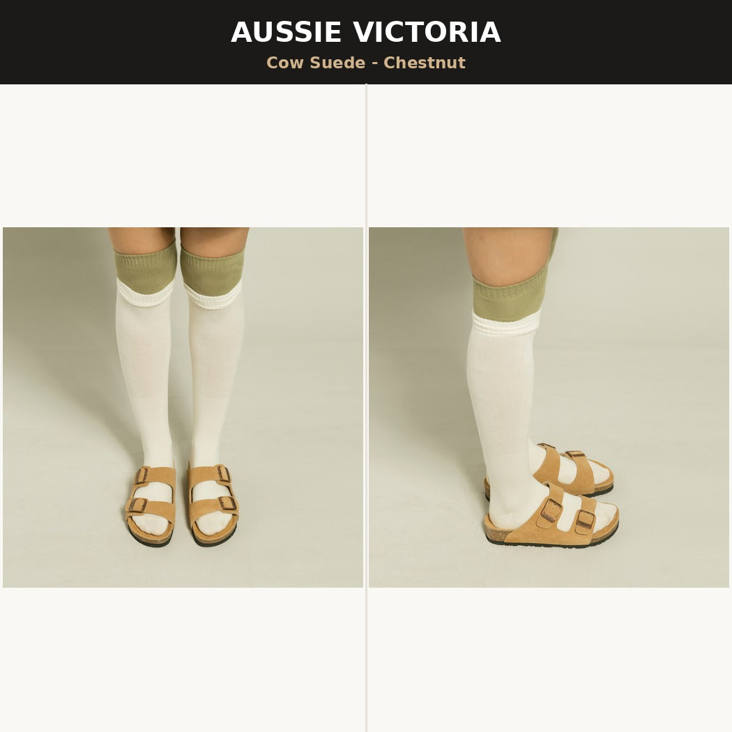 OZWEAR UGG Aussie Victoria Suede Leather Unisex Slides OB756