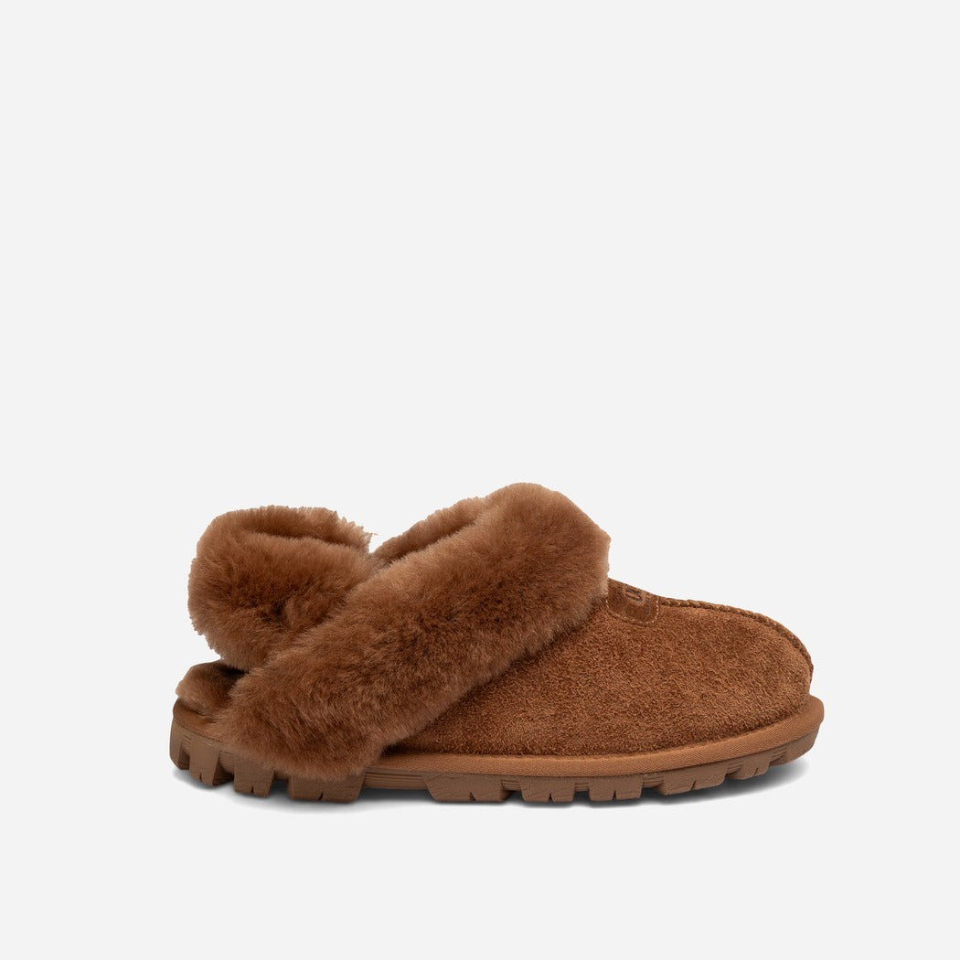 OZWEAR UGG COQUETTE HERITAGE SHEARLING SLIPPER ELASTIC LOGO & WOOL STRAP ( DETACHABLE ) OB114LCD