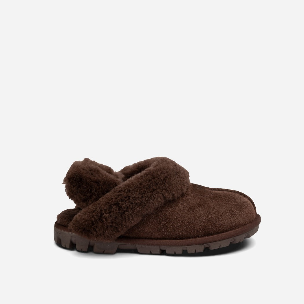 OZWEAR UGG COQUETTE HERITAGE SHEARLING SLIPPER ELASTIC LOGO & WOOL STRAP ( DETACHABLE ) OB114LCD