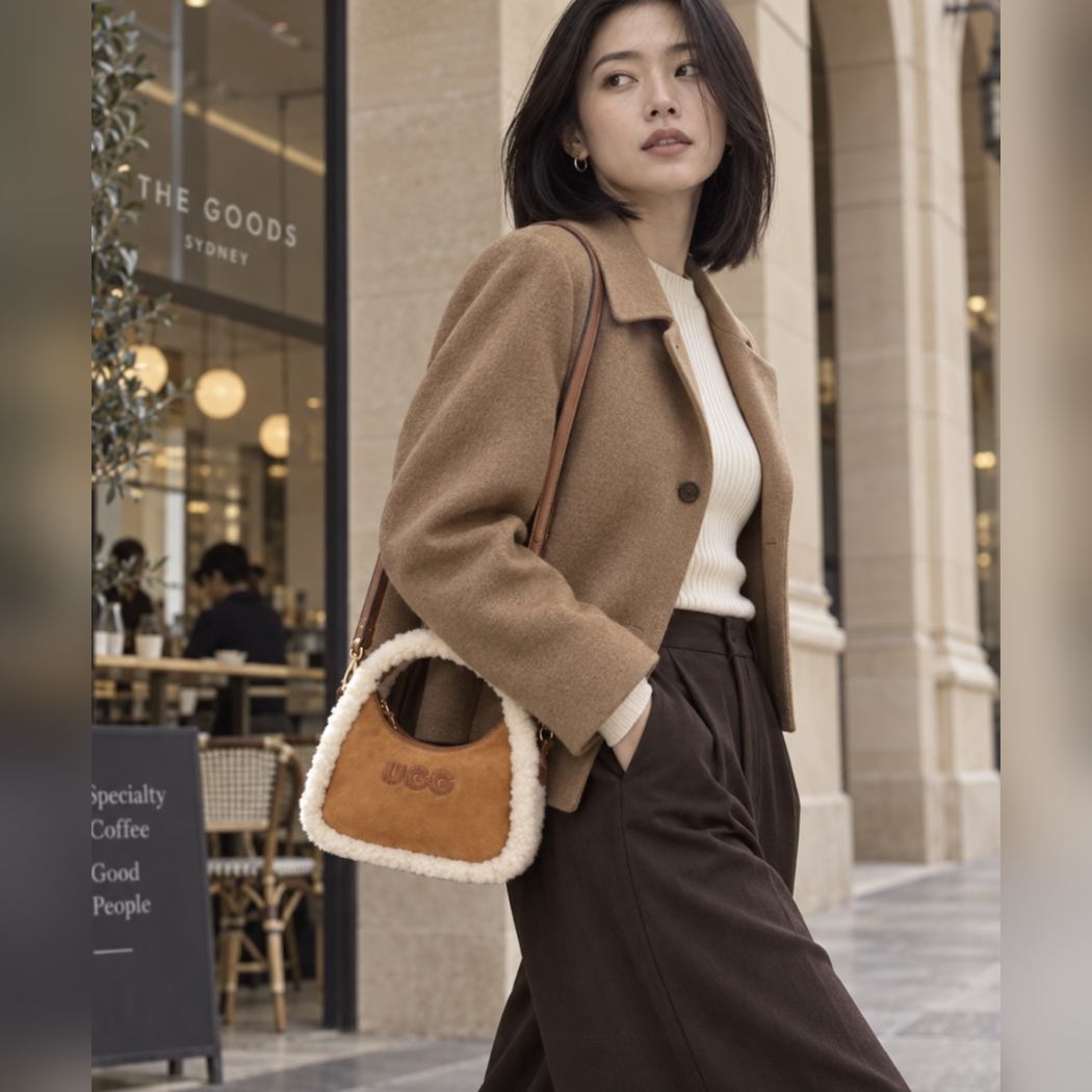OZWEAR UGG COZY SHEARLING HOBO BAG OZB 060