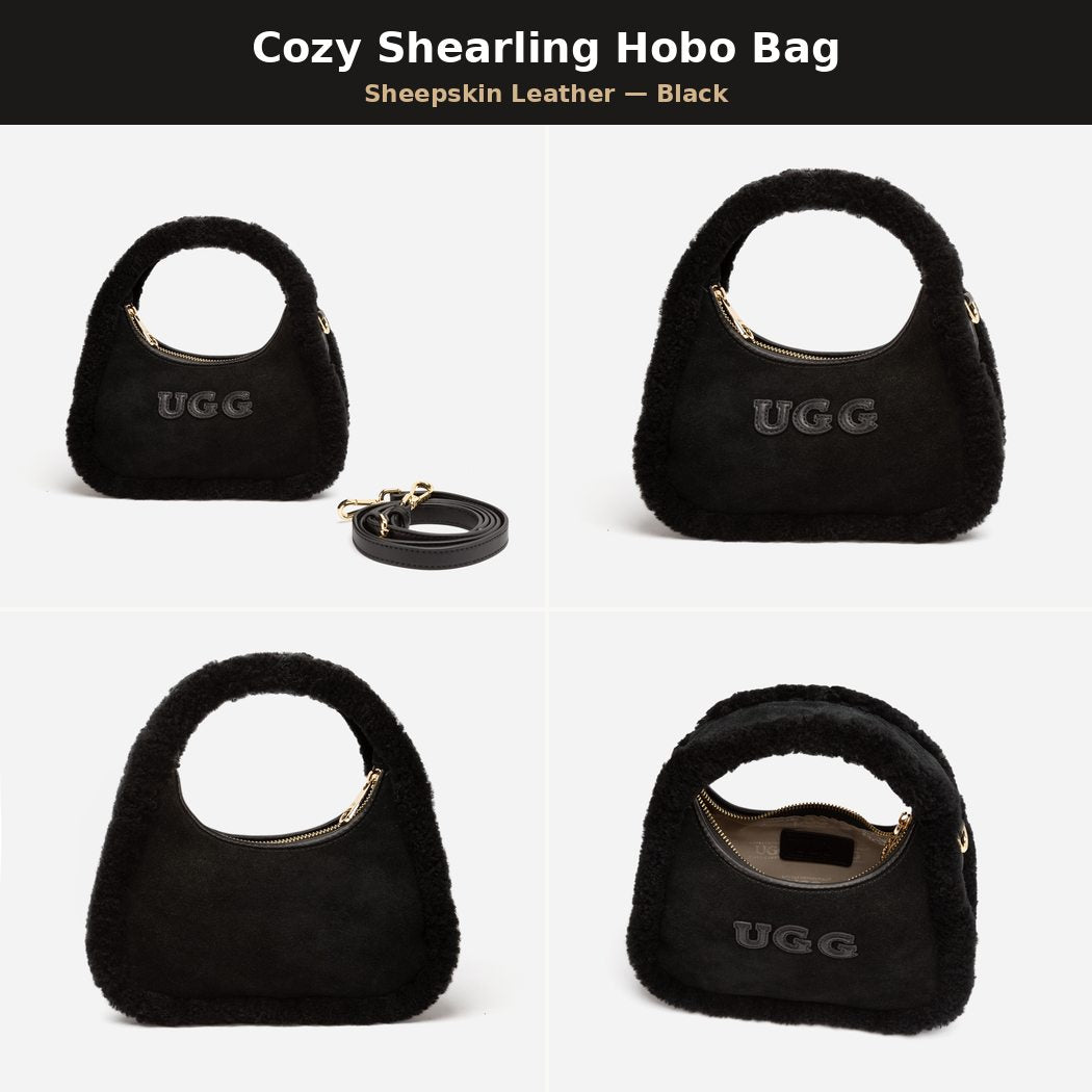 OZWEAR UGG COZY SHEARLING HOBO BAG OZB 060