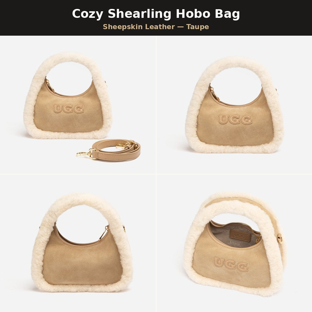 OZWEAR UGG COZY SHEARLING HOBO BAG OZB 060