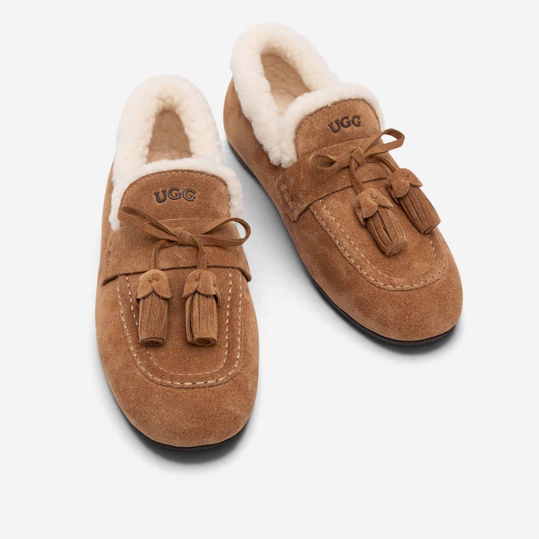 OZWEAR UGG Women's Shearling Dakota Tassel Loafer OB 1108