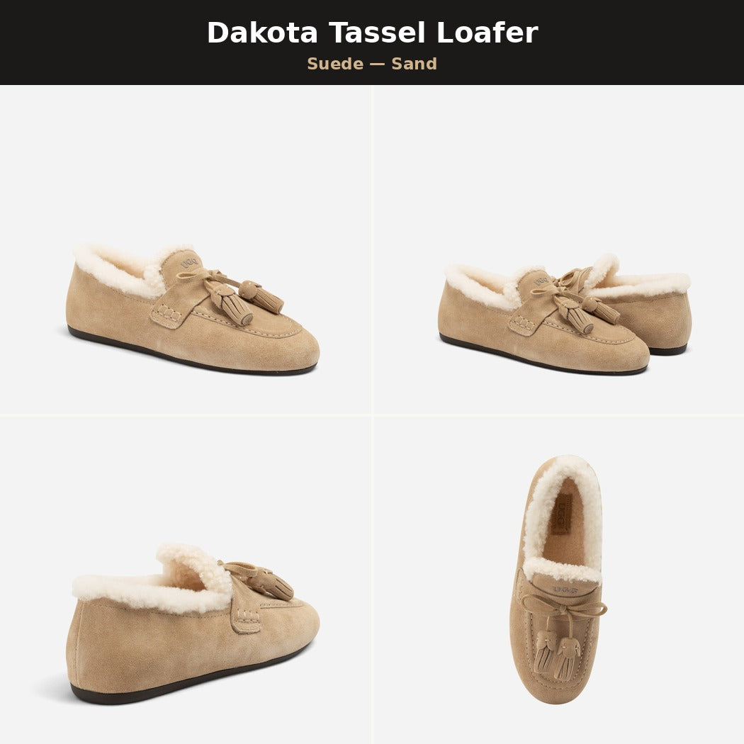 OZWEAR UGG Women's Shearling Dakota Tassel Loafer OB 1108