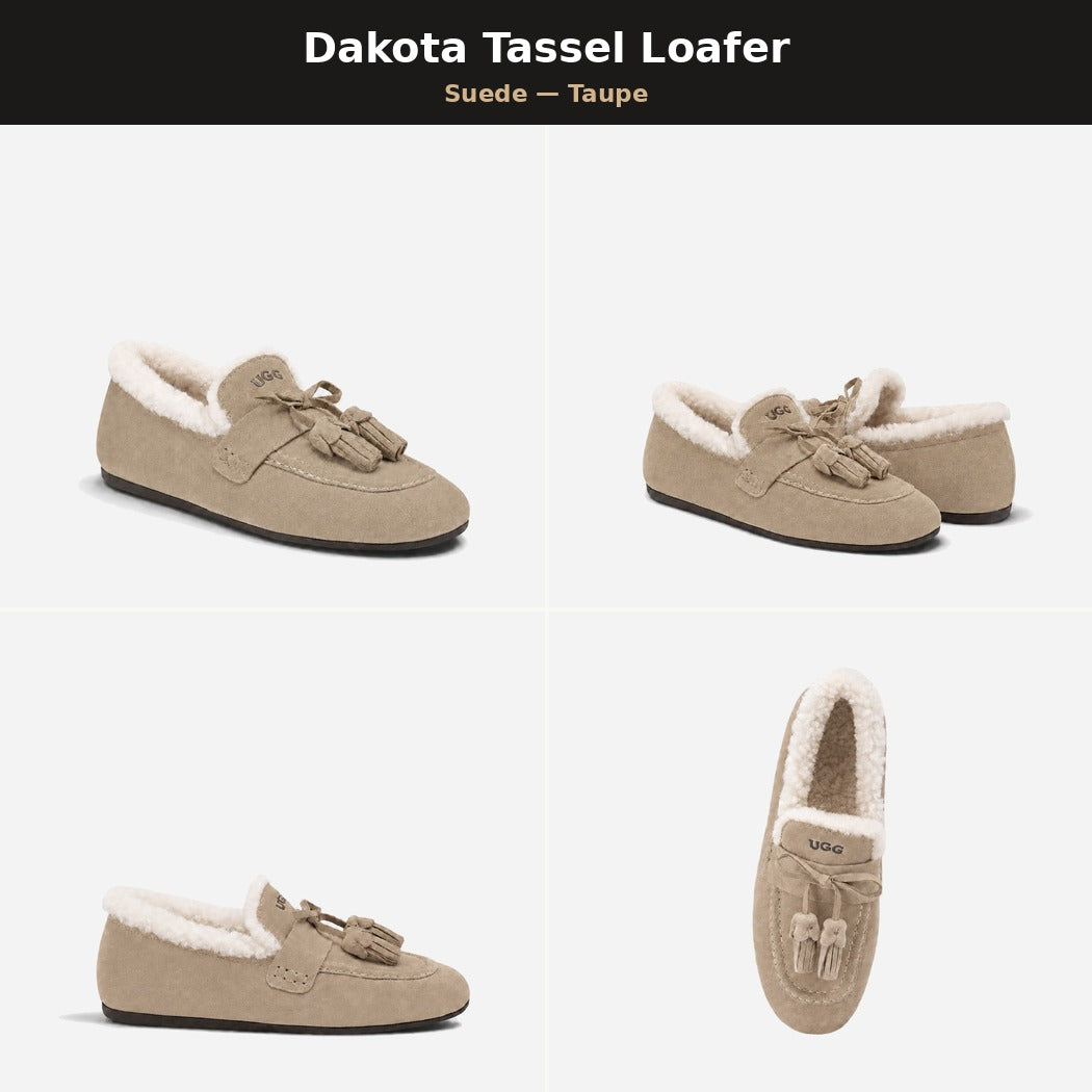 OZWEAR UGG Women's Shearling Dakota Tassel Loafer OB 1108