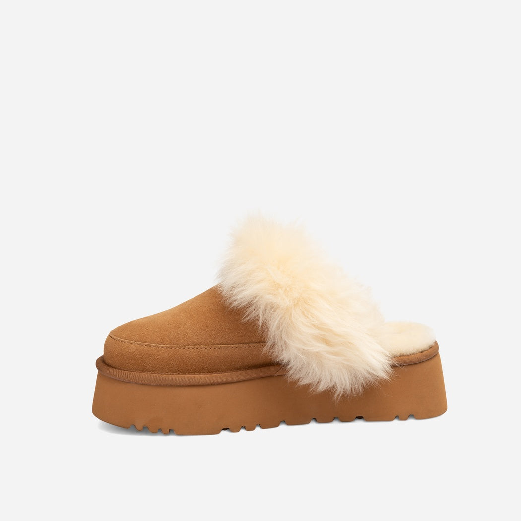 UGG DANIELA PREMIUM PLATFORM SLIPPER (ELASTIC LOGO & WOOL STRAP) OB 1059