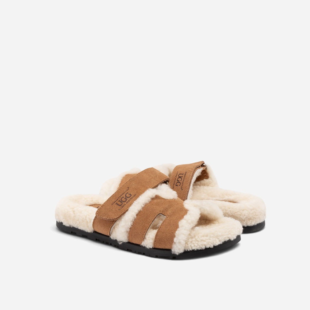 OZWEAR UGG Women's Double Strap Wool Slide OB 1144