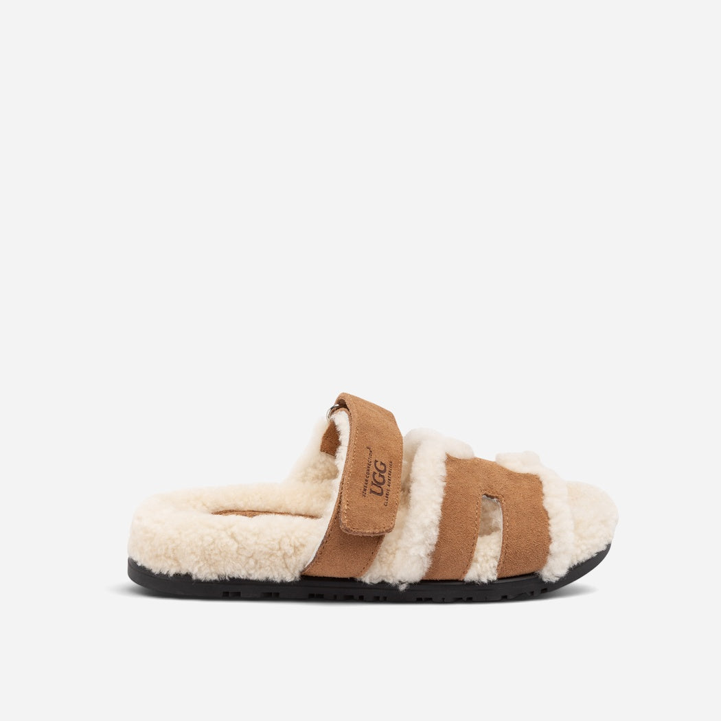 OZWEAR UGG Women's Double Strap Wool Slide OB 1144