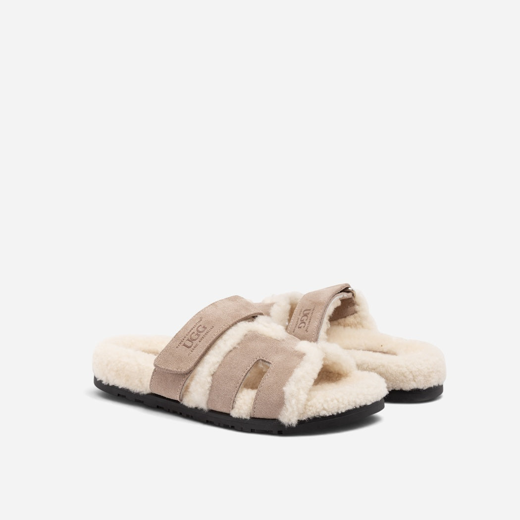 OZWEAR UGG Women's Double Strap Wool Slide OB 1144