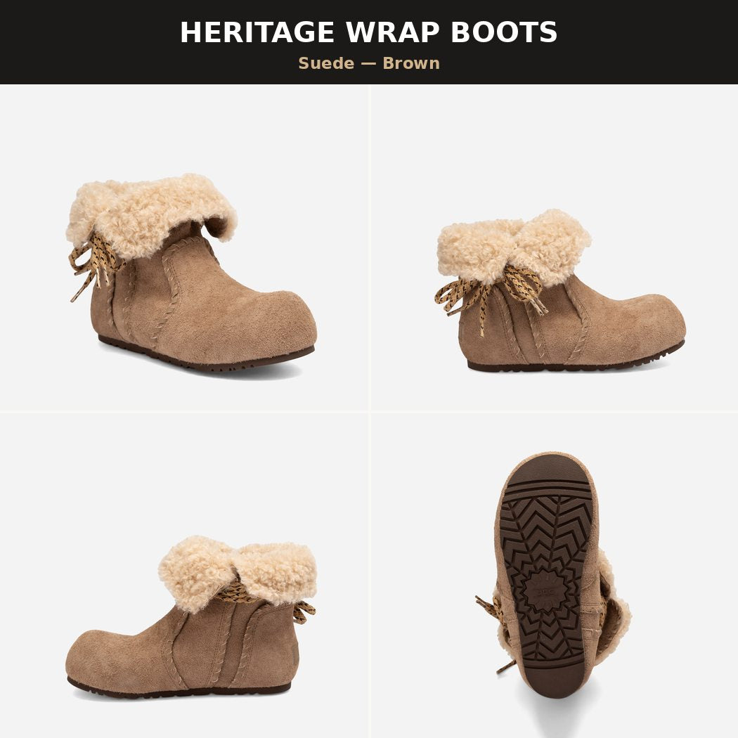OZWEAR UGG HERITAGE SHEARLING WRAP BOOTS OB1045