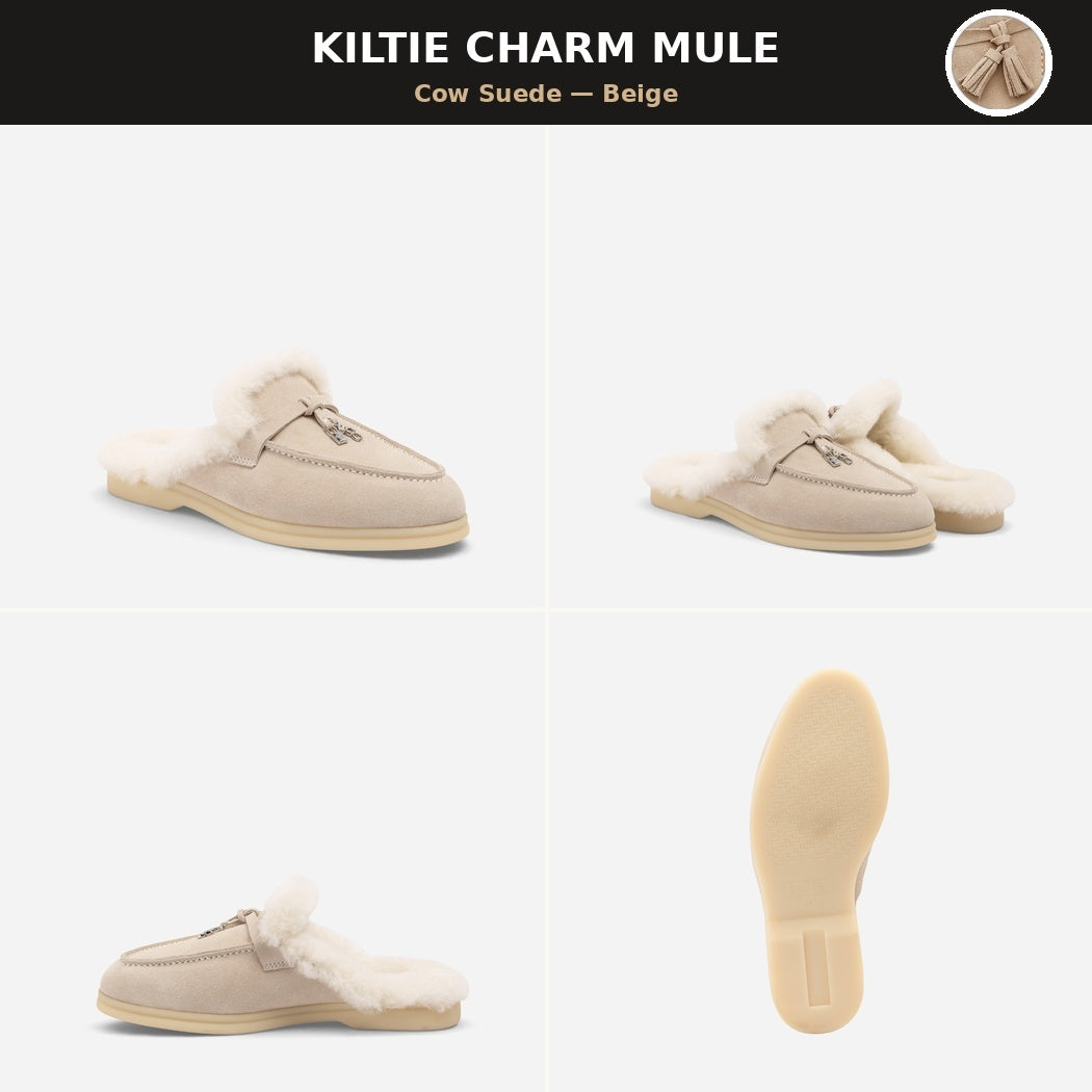 OZWEAR UGG Women's Kiltie Charm and Tassle Mule OB 1121D