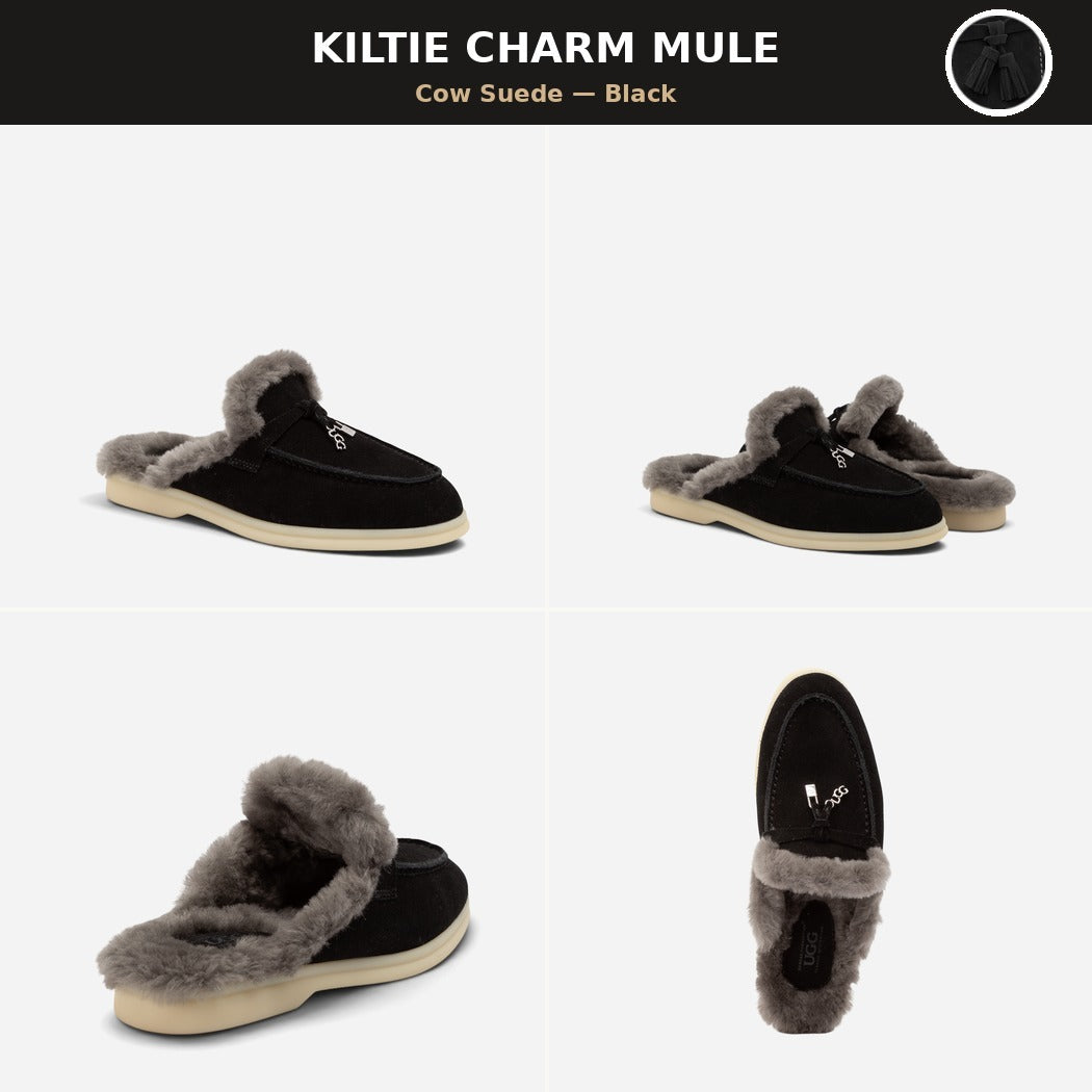 OZWEAR UGG Women's Kiltie Charm and Tassle Mule OB 1121D