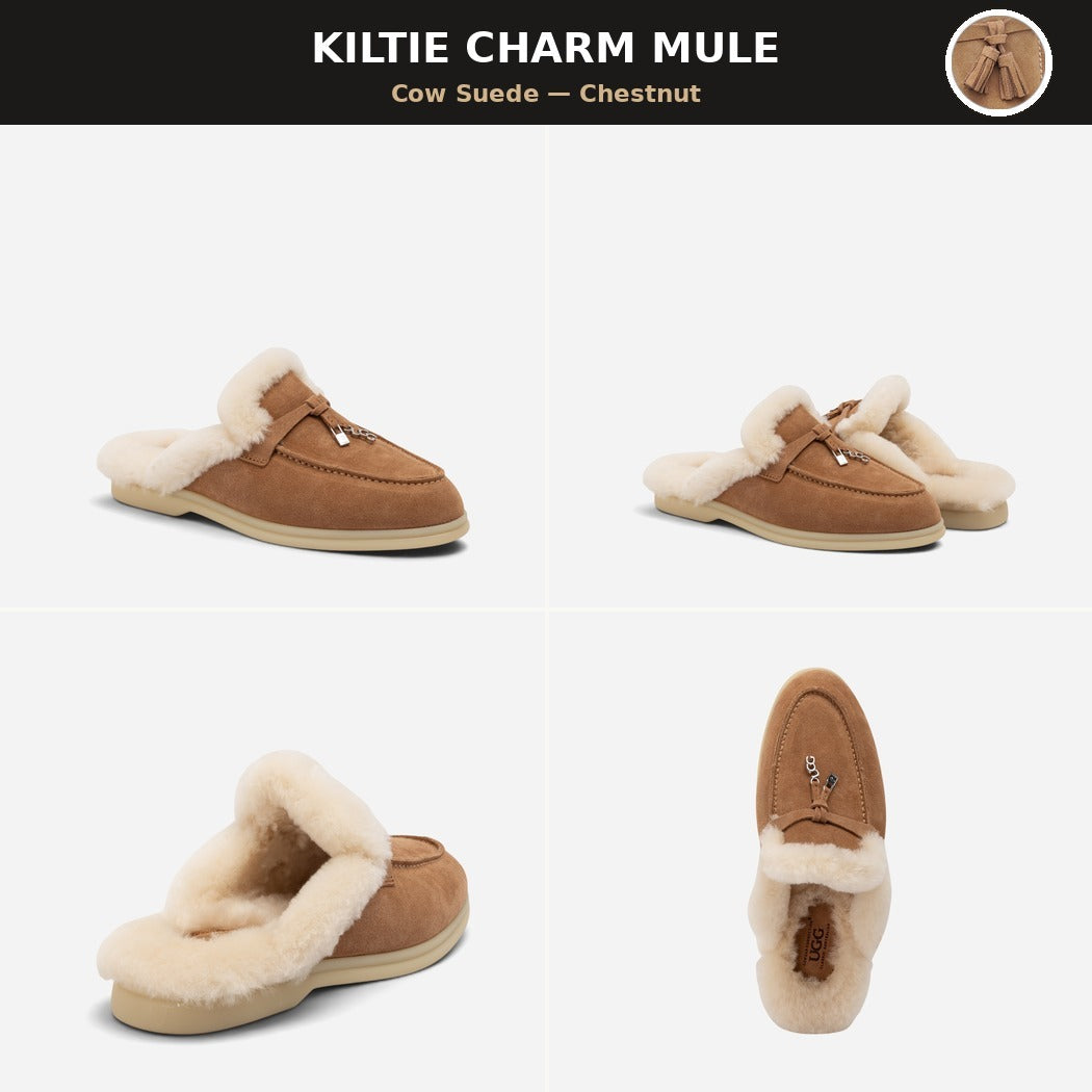 OZWEAR UGG Women's Kiltie Charm and Tassle Mule OB 1121D