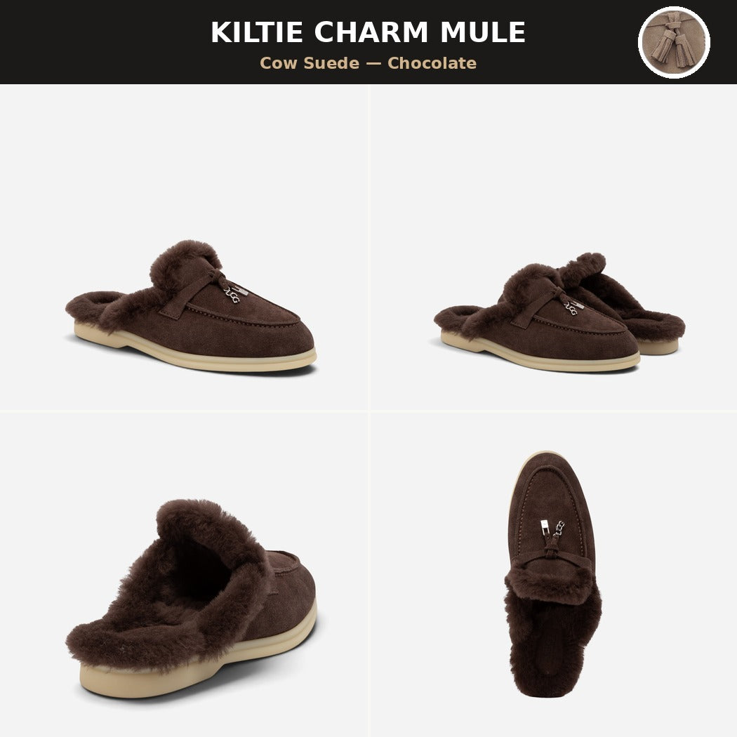 OZWEAR UGG Women's Kiltie Charm and Tassle Mule OB 1121D