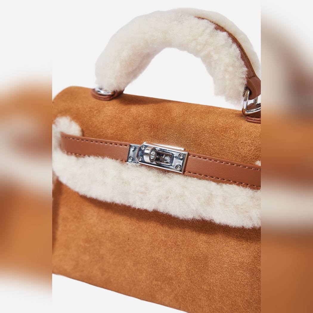 OZLANA UGG Women’s Fluffy Mini Shearling Tote Bag OZ5005