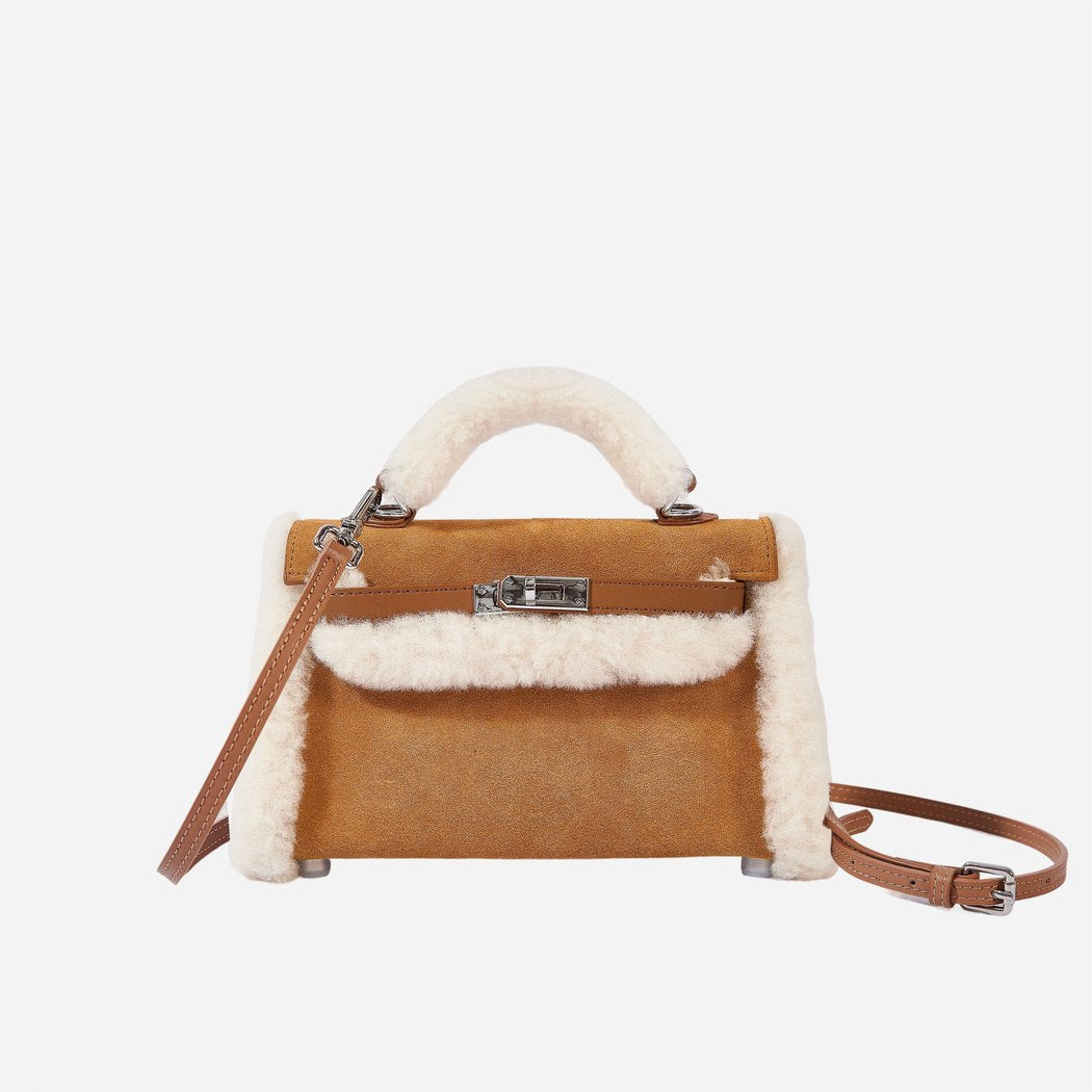 OZLANA UGG Women’s Fluffy Mini Shearling Tote Bag OZ5005