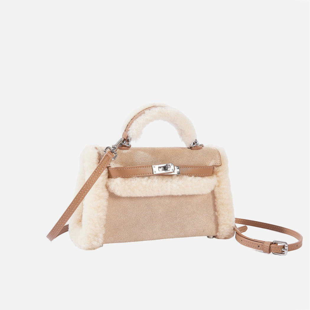 OZLANA UGG Women’s Fluffy Mini Shearling Tote Bag OZ5005