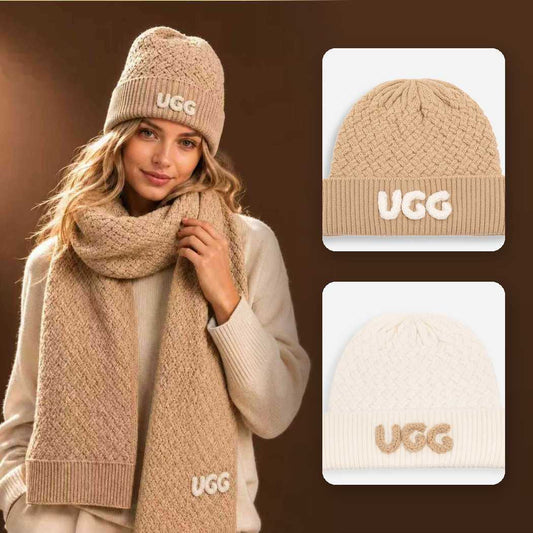UGG OZWEAR PREMIUM CASHMERE BLEND BASKET WEAVE BEANIE OZC009