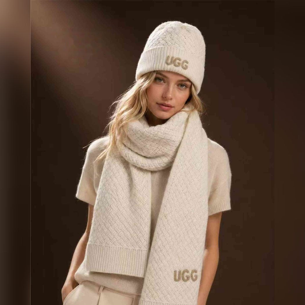 UGG OZWEAR PREMIUM CASHMERE BLEND BASKET WEAVE BEANIE OZC009