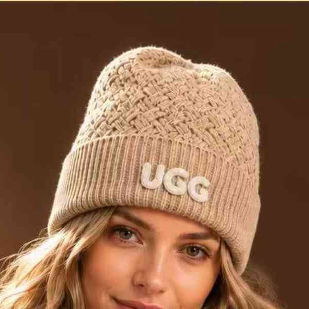 UGG OZWEAR PREMIUM CASHMERE BLEND BASKET WEAVE BEANIE OZC009
