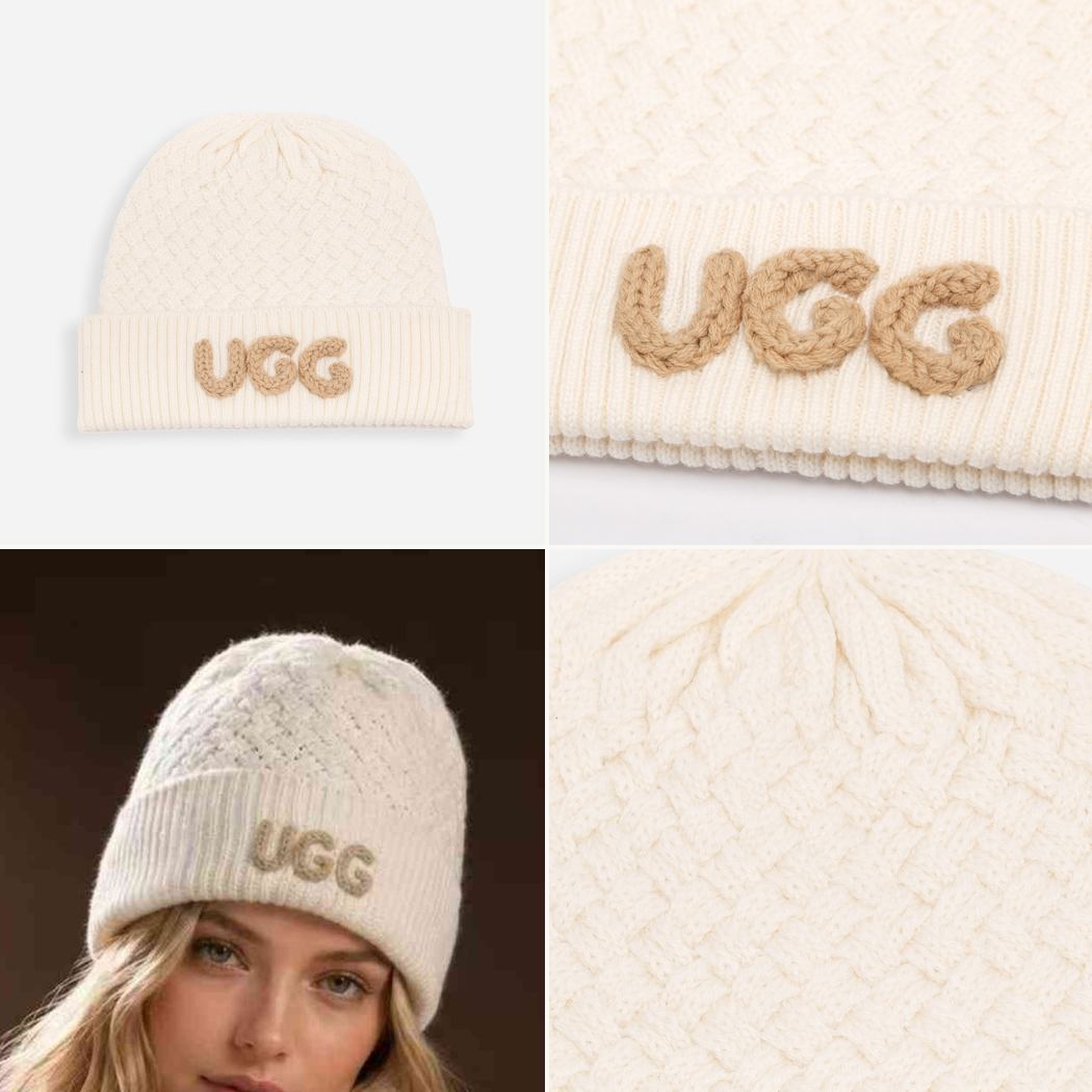 UGG OZWEAR PREMIUM CASHMERE BLEND BASKET WEAVE BEANIE OZC009