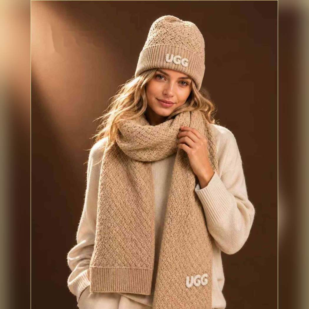 OZWEAR UGG Premium Cashmere Blend Basket Weave Scarf OZC010