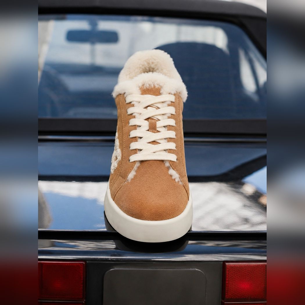 OZWEAR UGG Sara Women's Shearing Sheepskin Sneakers OB 1075