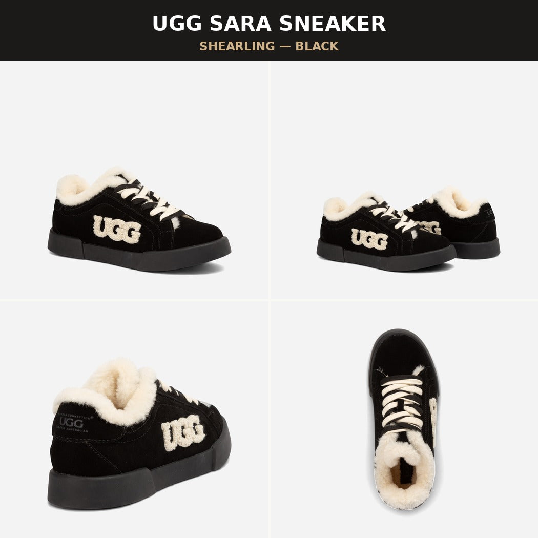 OZWEAR UGG Sara Women's Shearing Sheepskin Sneakers OB 1075