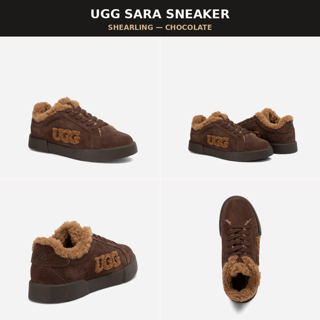 OZWEAR UGG Sara Women's Shearing Sheepskin Sneakers OB 1075