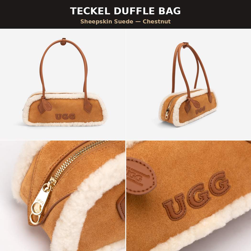 OZWEAR UGG SHEARLING TECKEL DUFFLE HANDLE BAG OZB058